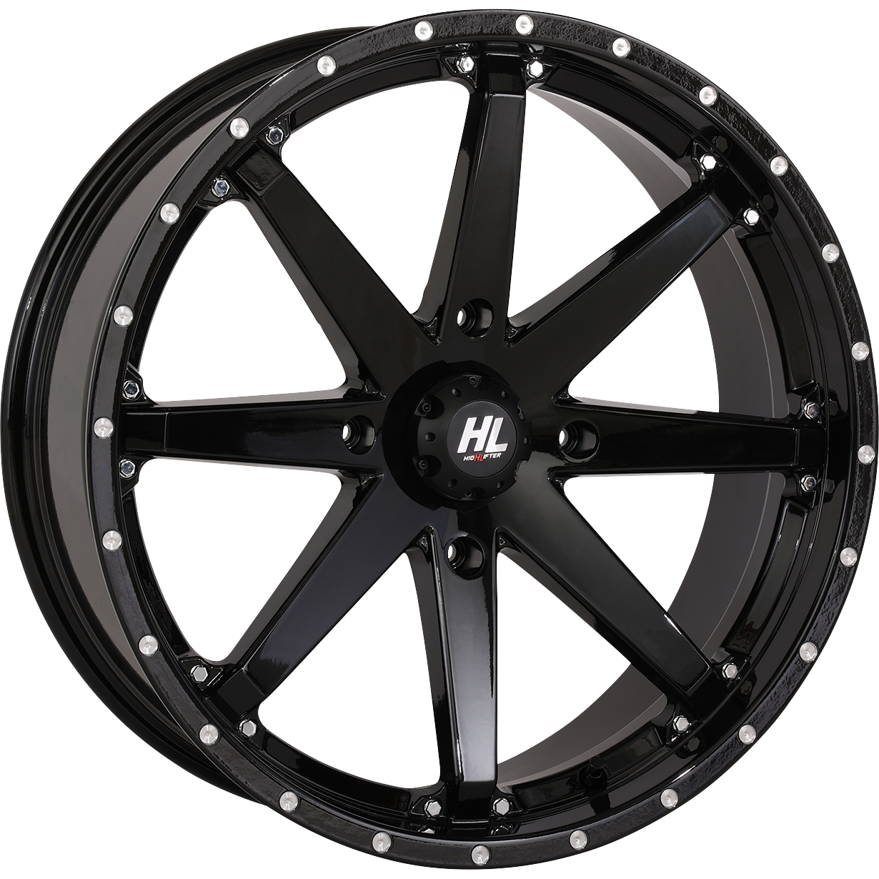 HIGH LIFTER HL10 20x7 Gloss Black Wheel - 4/156 Bolt Pattern with Factory Valve Stem