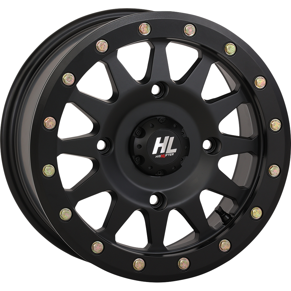 High Lifter HLA1 Beadlock Wheel - 15x7 Machined Finish with 12-Spoke Design for 4/156 Bolt Pattern