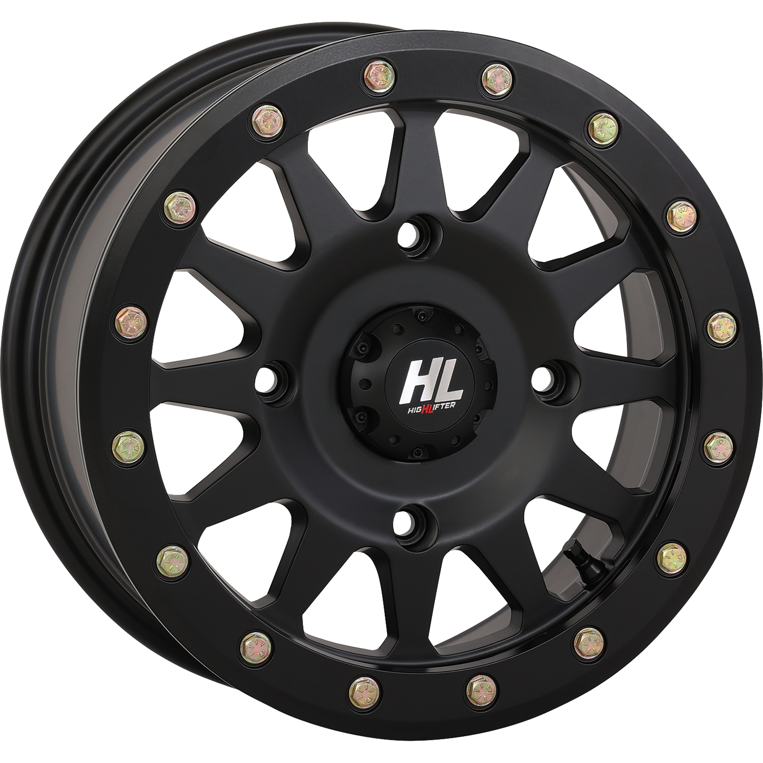 High Lifter HLA1 Beadlock Wheel - 15x7 Machined Finish for 4/137 Bolt Pattern