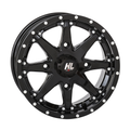 HL10 Wheel - 14x7 Gloss Black with Factory Valve Stem and Lifetime Warranty by High Lifter