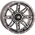 HL22 Wheel - 14x7 Gun Metal Gray with Machined Accents by High Lifter