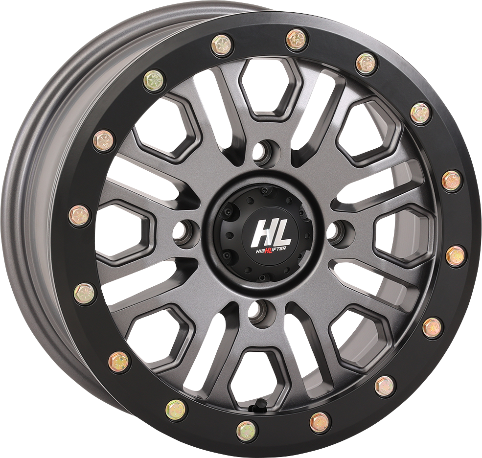 High Lifter HL23 Beadlock Wheel - 14x7 Gun Metal Gray for 4/137 Vehicles