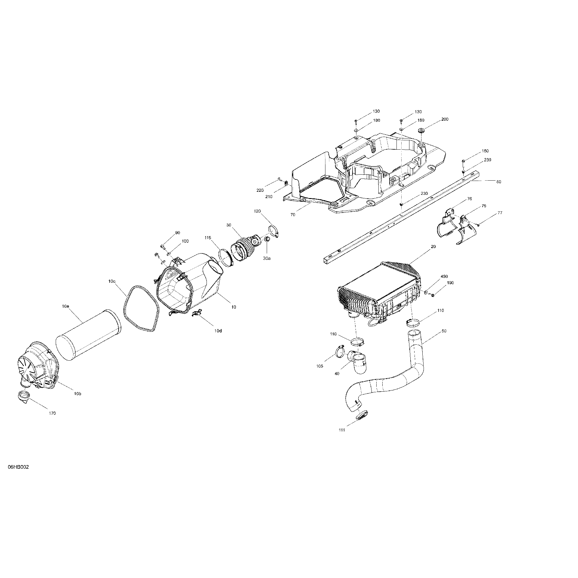 An Image of a Genuine Can-Am Parts Schematic Diagram showing the schematic - ENGINE - AIR INTAKE