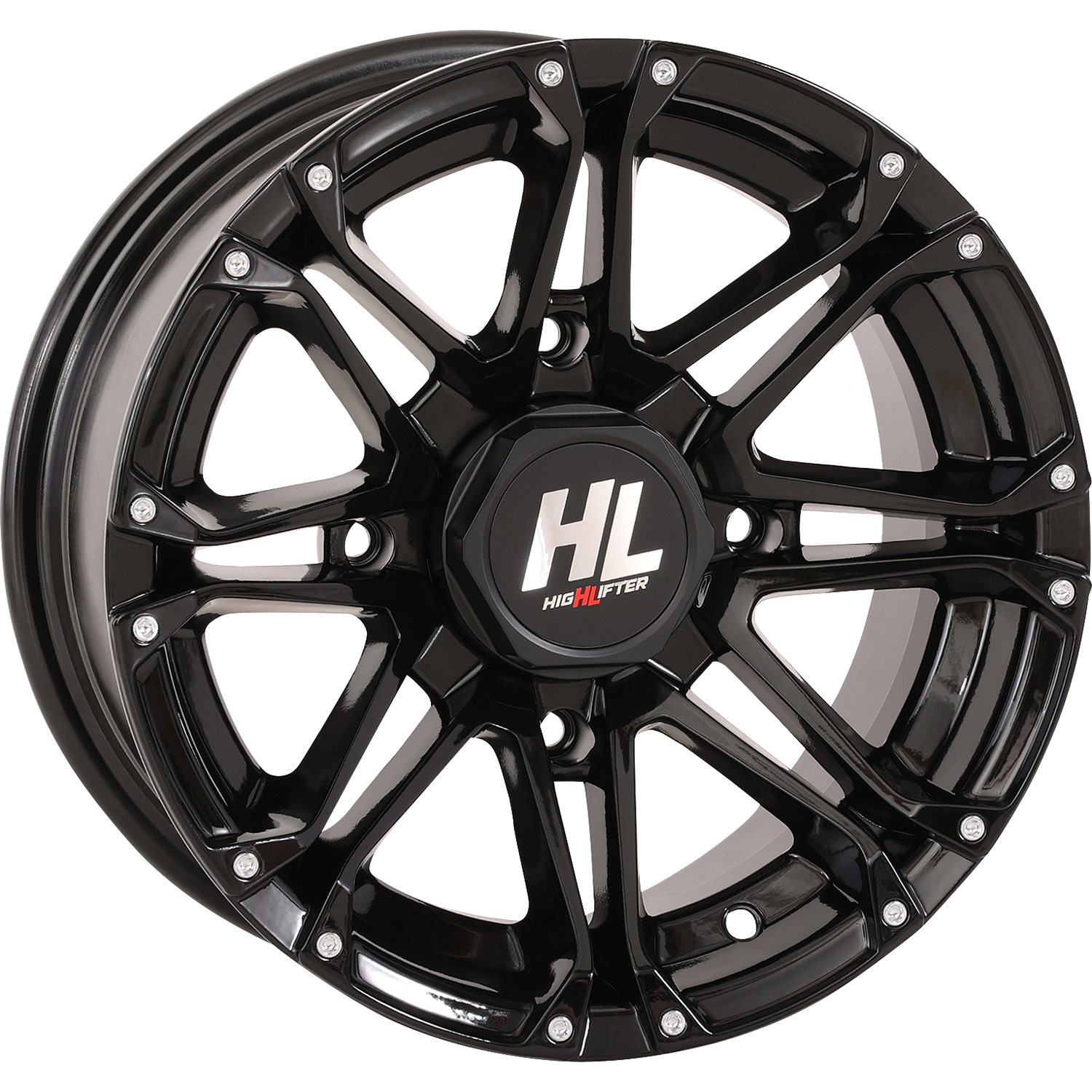 HIGH LIFTER HL3 12x7 Gloss Black Wheel with Factory-Installed Valve Stem