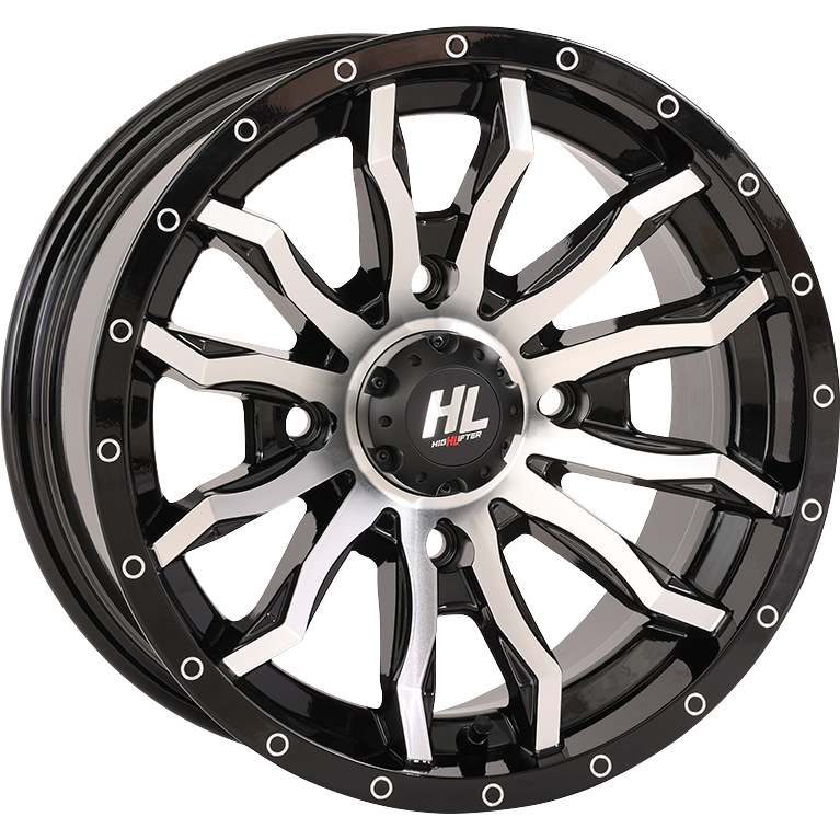 HIGH LIFTER HL21 20x7 Gloss Black with Machined Accents Wheel - Front/Rear, Part Number 20HL21-1145