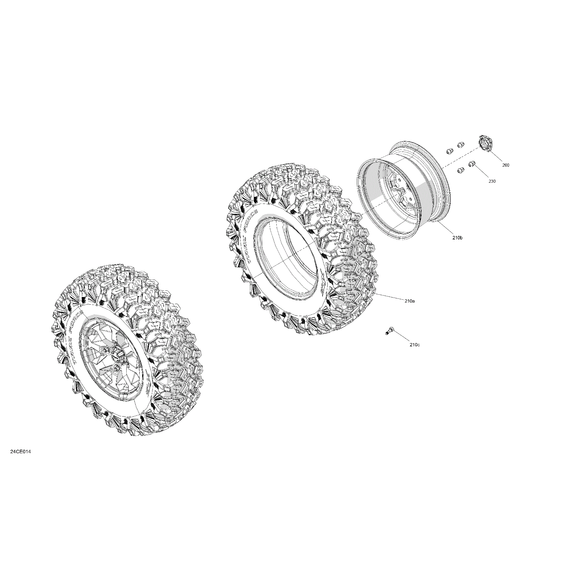 An Image of a Genuine Can-Am Parts Schematic Diagram showing the schematic - DRIVE - FRONT WHEELS