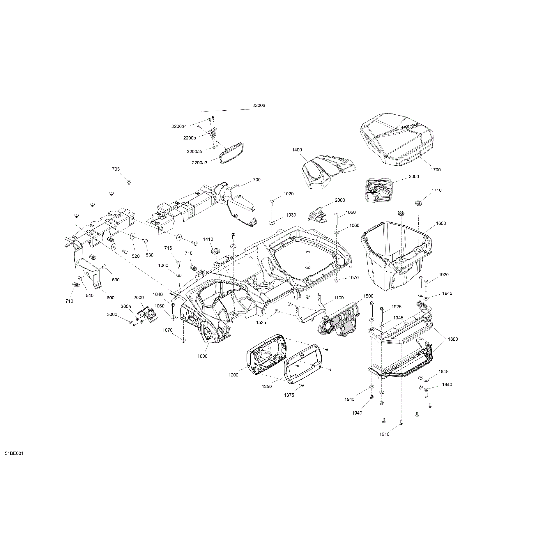 An Image of a Genuine Can-Am Parts Schematic Diagram showing the schematic - CAB INTERIOR - DASHBOARD