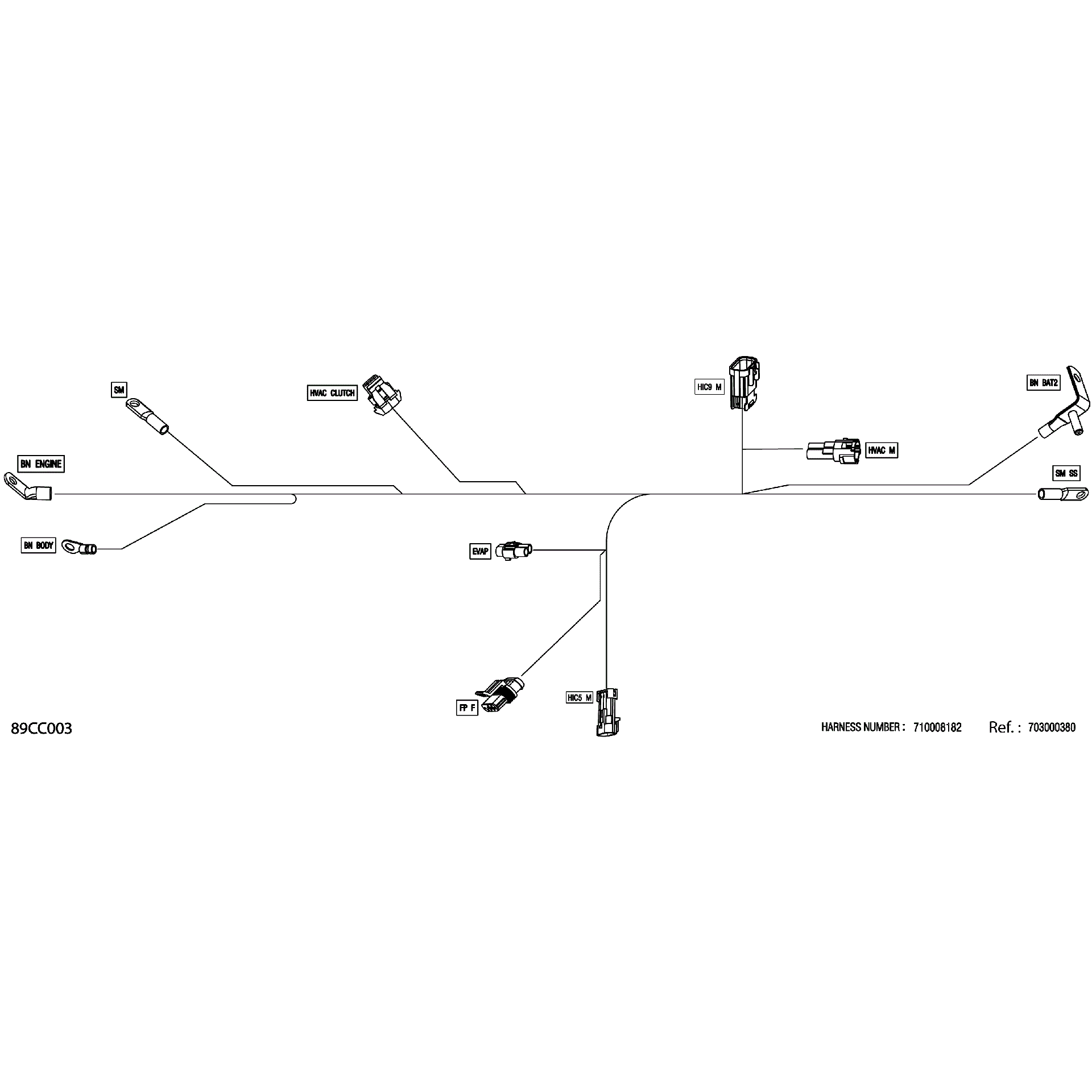 An Image of a Genuine Can-Am Parts Schematic Diagram showing the schematic - ELECTRIC - WIRING VOLTAGE REGULATOR - 710008182