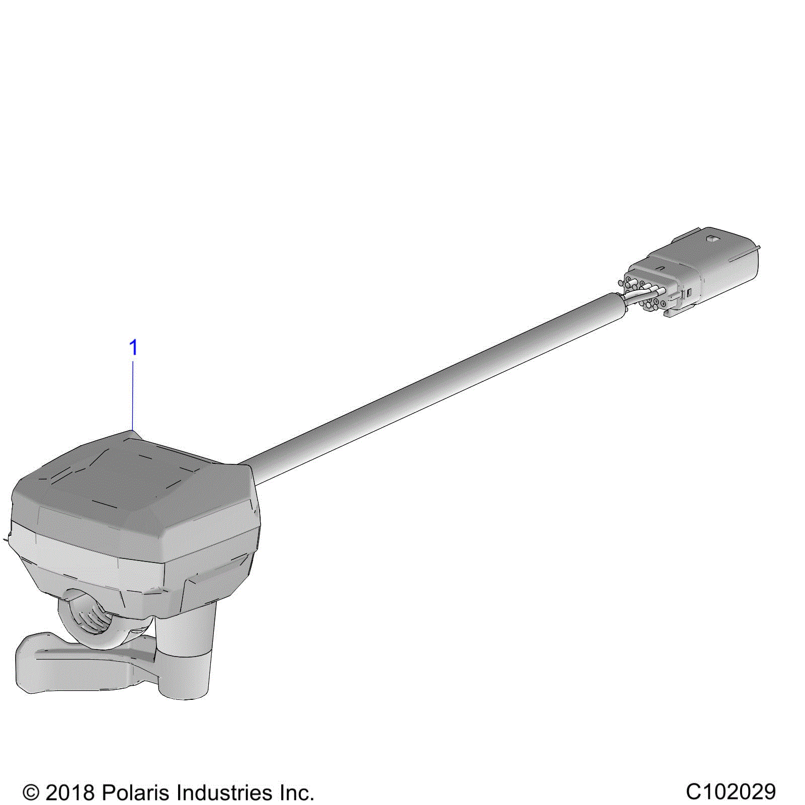 An Image of a Genuine Polaris Parts Schematic Diagram showing the schematic - STEERING: CONTROLS THROTTLE ASM. - 2019 POLARIS SPORTSMAN 1000 XP 48