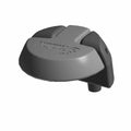 Black matte-finish front saddlebag hinge with contoured design and integrated mounting points.