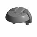 Black matte-finish rear saddlebag hinge for motorcycle with waterproof seal and mounting studs.