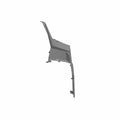 Matte black molded plastic rear left fender with angular design and mounting tabs for Polaris off-road vehicle.