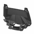 Matte black angular upper dash panel with mounting brackets and vent details for Polaris UTVs.