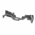Gloss black plastic insert panel with angular design and mounting points for Polaris UTV lower section.
