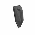 Matte black angular plastic rear door bottom half panel for Polaris RZR side-by-side.