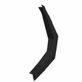 Black angular front left side fender flare with mounting holes for Polaris General 1000 UTV.