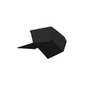 Black angular rear left fender flare for Polaris UTV, molded plastic with defined edges.