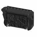 Black rugged cargo box with reinforced edges and a grid-patterned storage compartment designed for off-road Polaris UTVs.