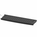 Gloss black rectangular Polaris tailgate with textured horizontal ridges and mounting points.
