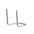 Silver metallic seat hoop tube with two vertical arms and a curved base designed for Polaris vehicles.