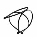 Black plastic center dash ducting clamps with zip ties for Polaris Ranger XP 1000 and Crew models.
