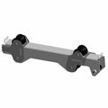 Black metal frame seat slider with mounting brackets and roller components for Polaris UTVs.
