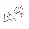 Black adjustable nylon straps with plastic buckles forming triangular harness shapes for offroad vehicle use.