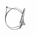 Silver metal center ducting dash bracket with a circular frame and mounting tabs for Polaris UTVs.