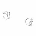 Pair of thin silver metal clips shaped in open circular loops with small securing tabs.