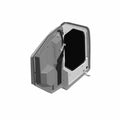 Gray and black off-road vehicle front door panel with window cutout, designed for Polaris Ranger Crew XP.