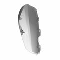Silver, curved automotive body panel with notched edges and mounting points, shown on a white background—ideal as an OEM Polaris Airbox Cover, Right Cf replacement part for your Indian motorcycle.