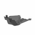 Black rear closeoff panel for Polaris RZR with angular edges and mounting points.