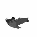 Black plastic rear closeoff panel with angular design and mounting points for Polaris UTV.