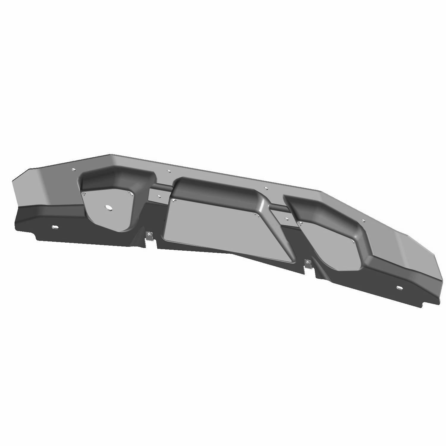 Black molded hood liner with contoured design and mounting points for Polaris RZR models.