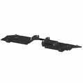 Black durable plastic rear closeoff panel bottom for Polaris RZR with contoured design and mounting points.