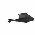 Matte black rear left fender flare with angular design for Polaris UTVs.