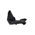 Matte black angular plastic fender front flair with mounting points for off-road vehicle.