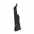 Black metal rocker panel with contoured shape and multiple mounting holes for offroad vehicle use.