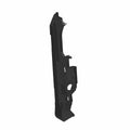 Black molded plastic rocker panel with angular design and mounting points, right side fitment for Polaris UTV.