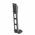Black metal receiver man seat slide bracket with elongated cutouts and mounting hole on top.