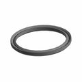 Black circular rubber gasket with a flat, smooth surface and beveled inner edge.