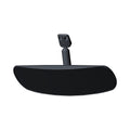 Black rectangular rearview cab mirror with adjustable mounting arm for Polaris UTV.