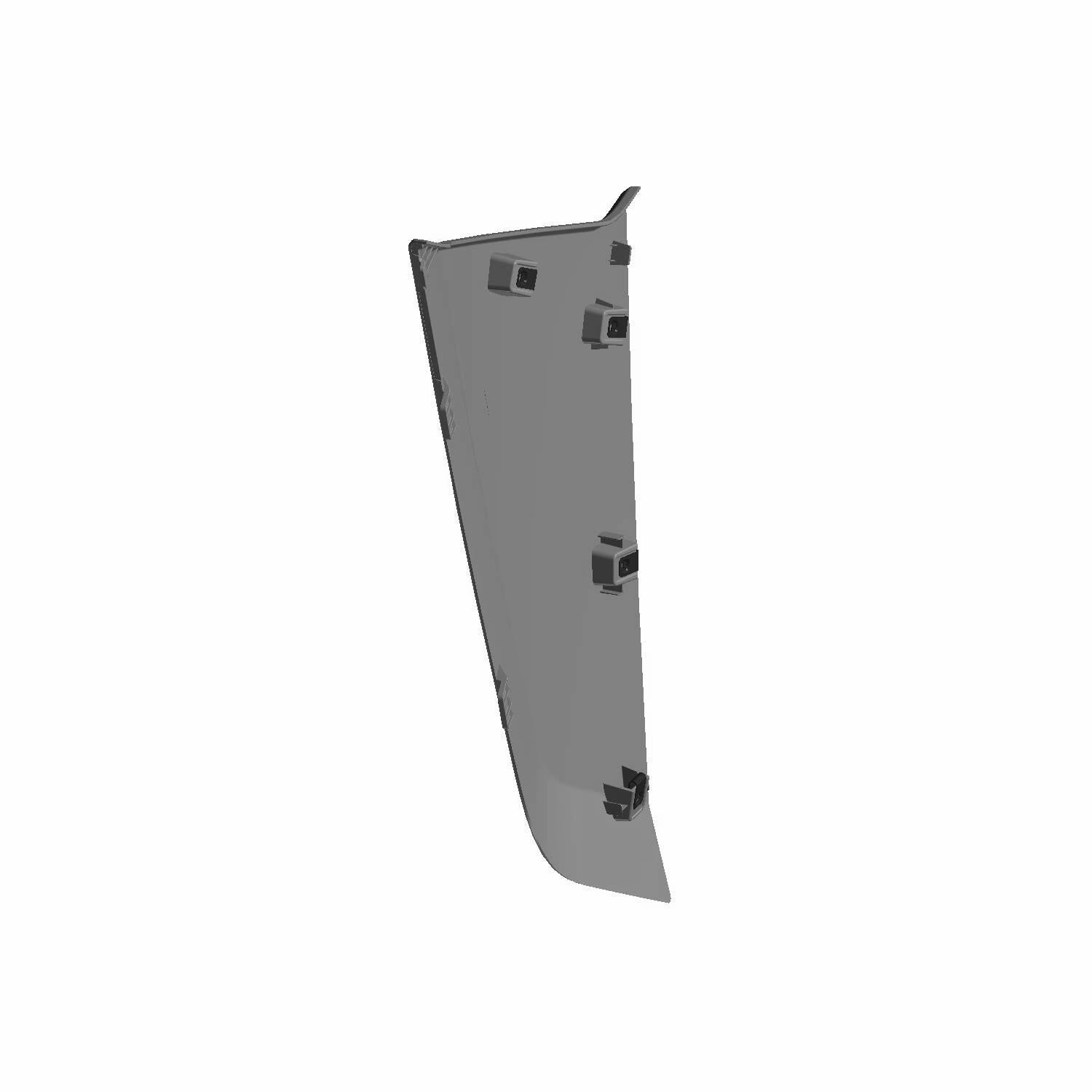 Black painted plastic right door skin panel with mounting clips for Polaris UTV.