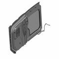 Black right-side UTV door with window, frame, and wiring harness for Polaris Ranger XP model.