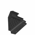 Black textured plastic outer pillar cover with honeycomb pattern and mounting holes.