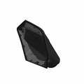 Matte black A pillar cover with angular design and mounting holes for Polaris UTV models.