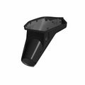 Black molded plastic right pillar cover with angled design and mounting holes for Polaris UTV.