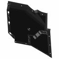 Black angled plastic front floor panel with mounting holes for Polaris UTVs.