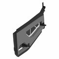 Matte black intake pillar cover with angular design and mounting brackets for Polaris UTV.