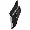 Black angular intake pillar cover with mounting holes, designed for Polaris vehicles.